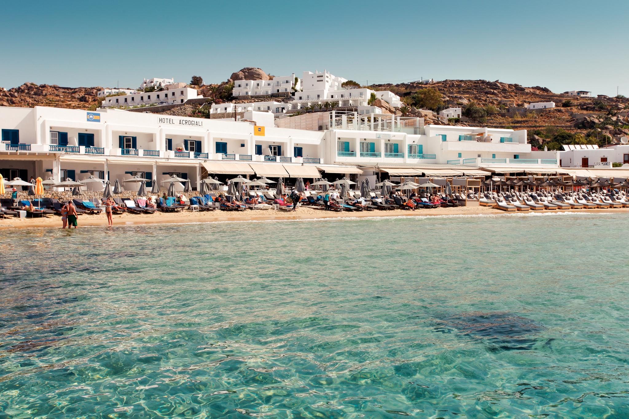 Acrogiali Beach Hotel Mykonos Platys Gialos  Zewnętrze zdjęcie